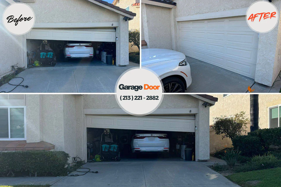 Before and after: garage door repair Gold Key Lake, PA